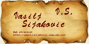 Vasilj Šijaković vizit kartica